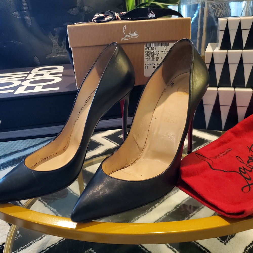 Christian Louboutin Black Pigalle Follies 100
